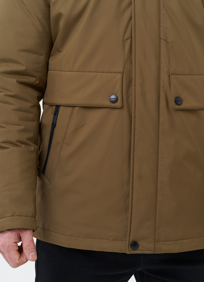 Парка мужская на мехе из волка модель № 29069 универмаг малина