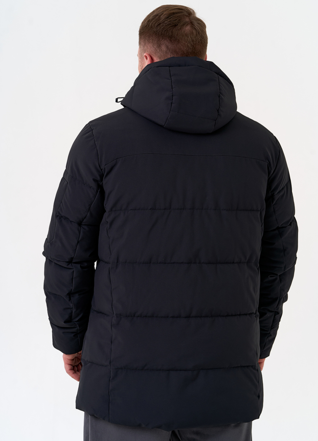 фото Мужской пуховик с капюшоном  модель № 31475