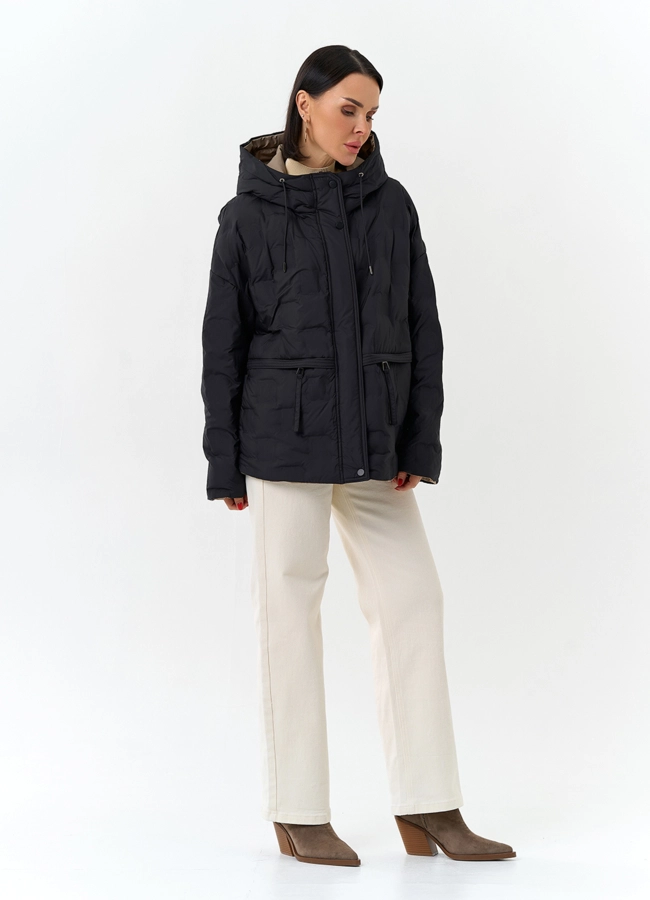 Женская двухсторонняя куртка с капюшоном модель № 32722 в рассрочку