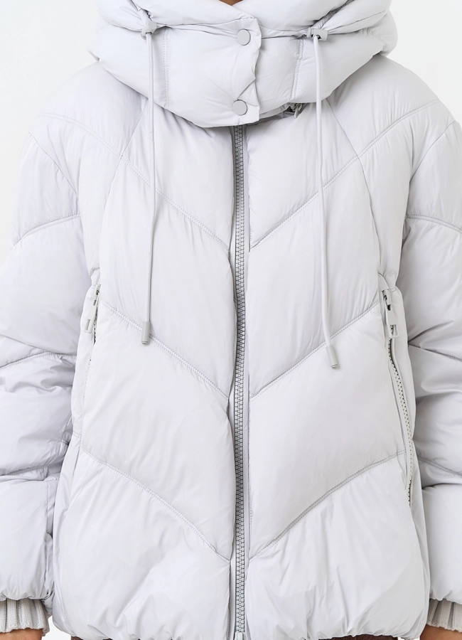 Женский пуховик с капюшоном модель № 34014 универмаг малина фото