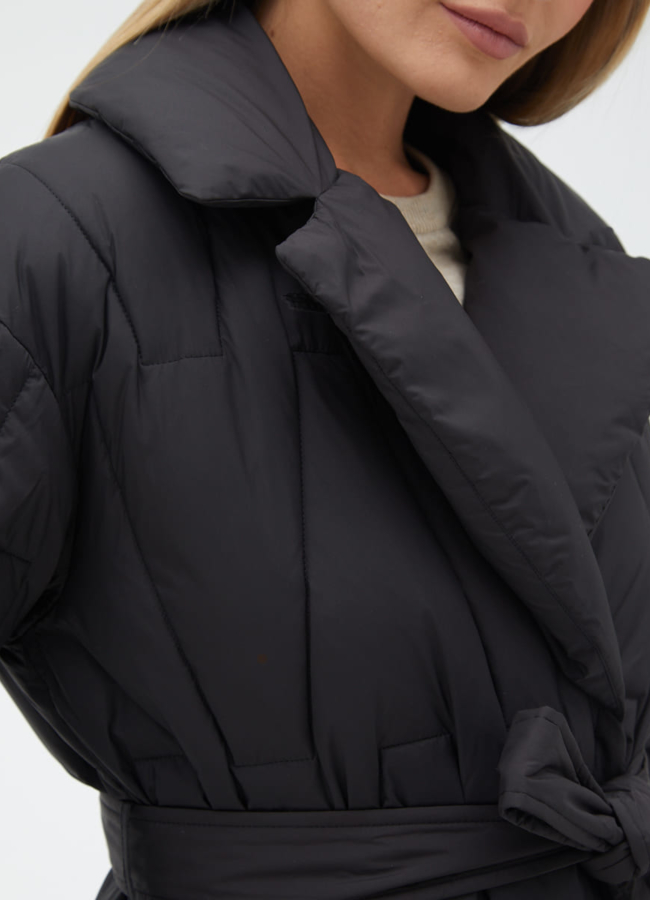 Женский пуховик с английским воротником модель № 31140 универмаг малина