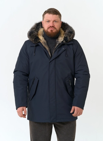 Парка мужская на мехе из волка фото
