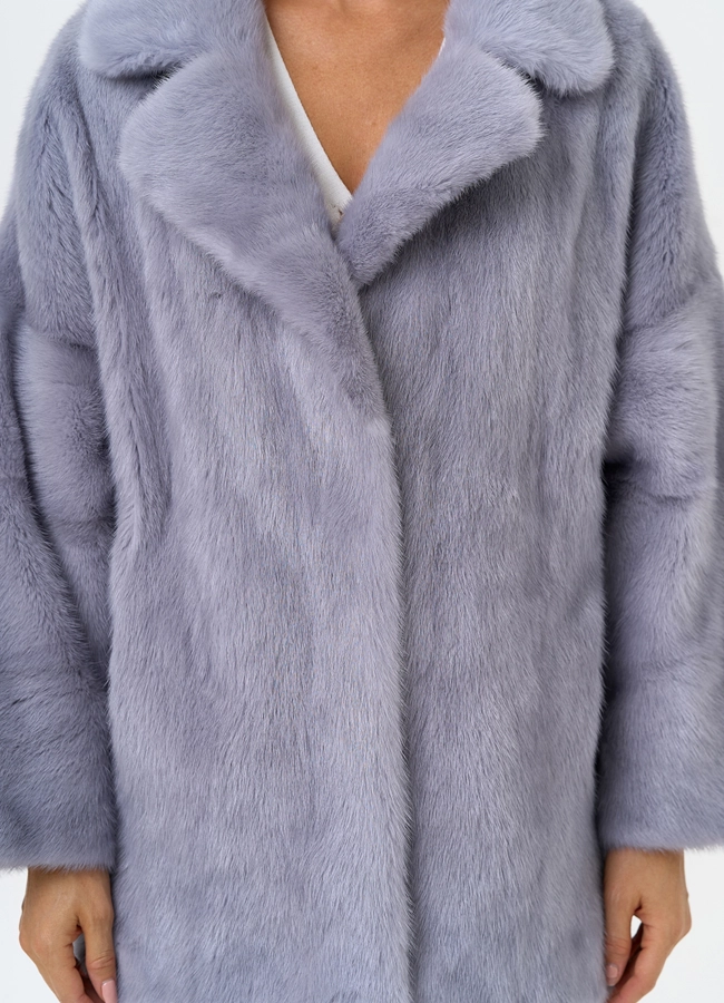 Куртка из меха норки с английским воротником модель № 26082 универмаг малина