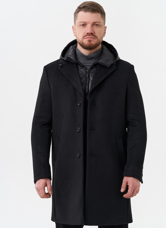 Мужское пальто черного цвета
